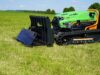 Heugabel an Raupe mit hydraulischer Abkippfunktion